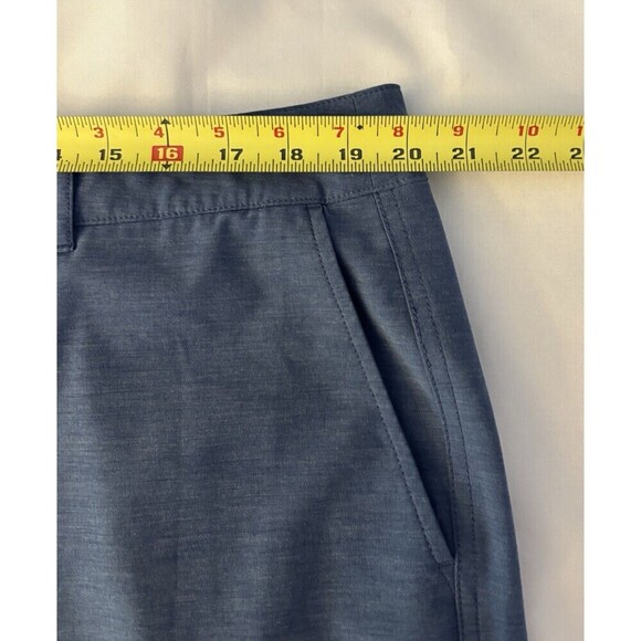 FAHERTY All Day Shorts Men's 38 Blue Polyester Cotton Hybrid Casual 9" Inseam - Picture 10 of 11